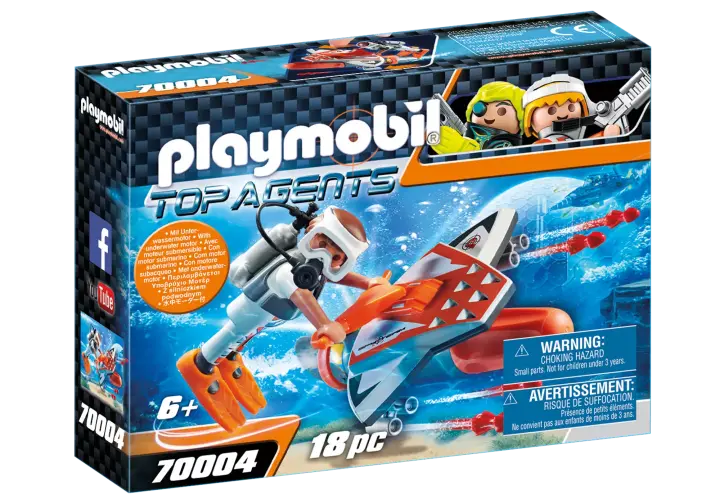 Playmobil 70004 - Υποθαλάσσιο Τζετ της Spy Team - BOX