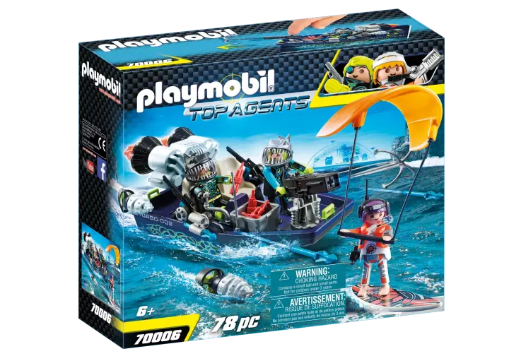 Playmobil 70006 - Team S.H.A.R.K. Harpoon Craft - BOX