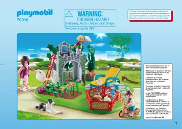 Bouwplannen Playmobil 70010 - SuperSet Familietuin (1)