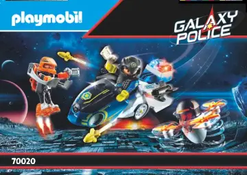 Notices de montage Playmobil 70020 - Moto et policier de l'espace (1)