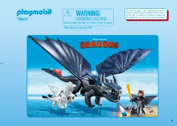 Building instructions Playmobil 70037 - Hiccup and Toothless Playset (1)