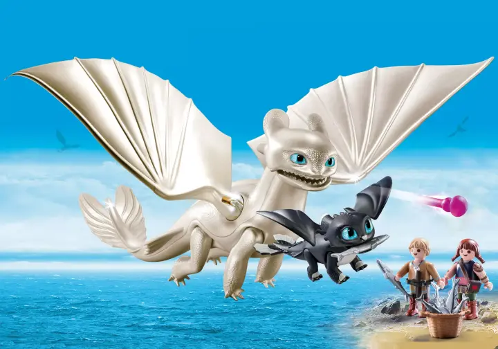 Playmobil 70038 - Furie Éclair et bébé dragon avec les enfants