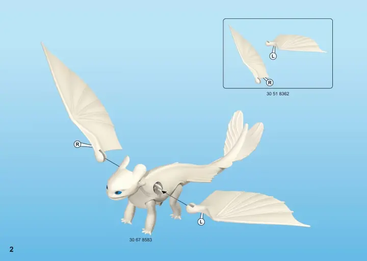 Οδηγίες συναρμολόγησης Playmobil 70038 - Η Λευκή Οργή κι ένας Δρακούλης με τα παιδιά (2)