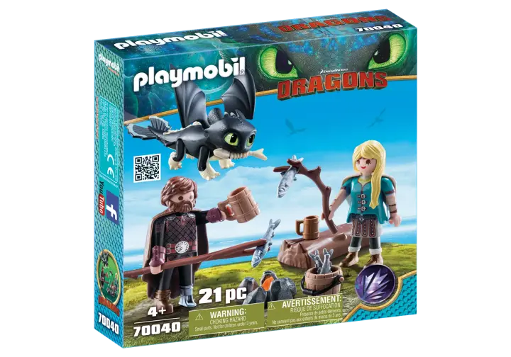 Playmobil 70040 - Ο Ψάρης και η Άστριντ με ένα Δρακούλη - BOX