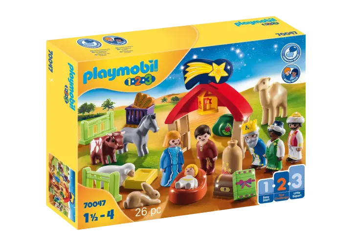 Playmobil 70047 - 1.2.3 Kerststal - BOX