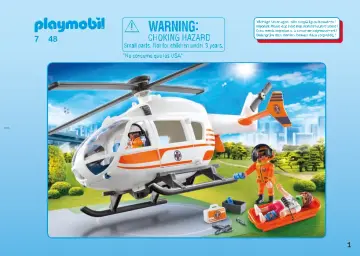 Bouwplannen Playmobil 70048 - Eerste hulp helikopter (1)