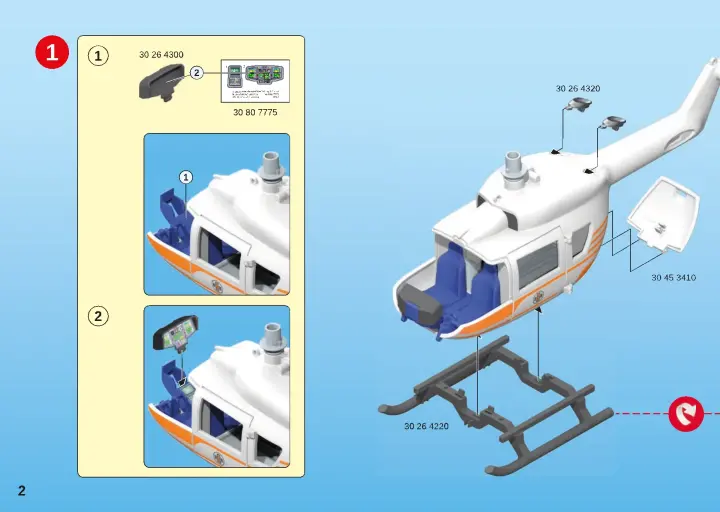 Bouwplannen Playmobil 70048 - Eerste hulp helikopter (2)