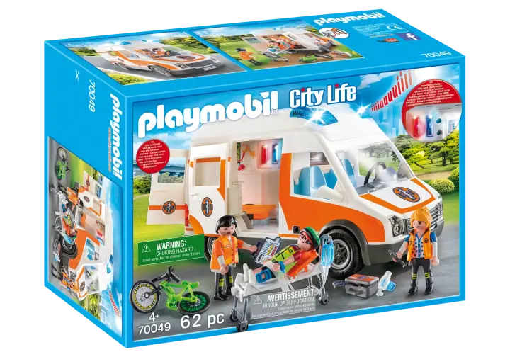 Playmobil 70049 - Ambulance en ambulanciers - BOX