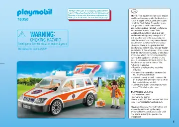 Bauanleitungen Playmobil 70050 - Notarzt-PKW mit Licht und Sound (1)