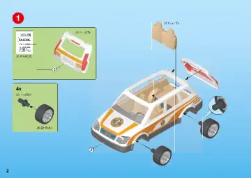 Bauanleitungen Playmobil 70050 - Notarzt-PKW mit Licht und Sound (2)