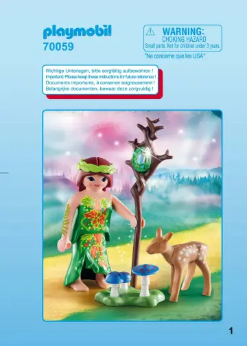 Notices de montage Playmobil 70059 - Nymphe et faon (1)