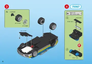 Notices de montage Playmobil 70066 - Porsche 911 Carrera 4S Police (6)