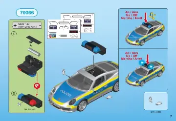 Notices de montage Playmobil 70066 - Porsche 911 Carrera 4S Police (7)