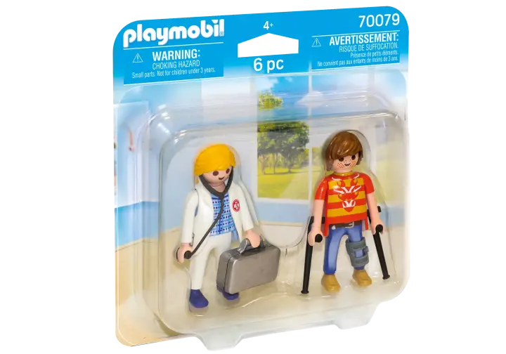 Playmobil 70079 - Duo Pack Γιατρός και ασθενής - BOX