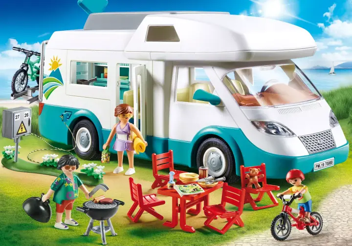 Playmobil 70088 - Camper con famiglia in vacanza
