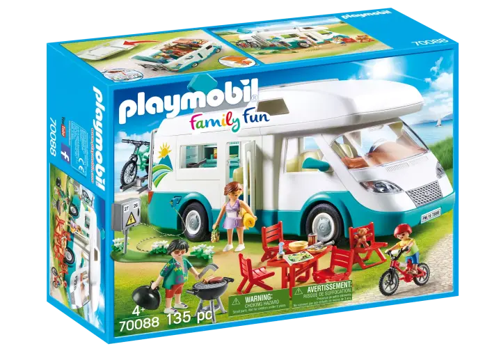 Playmobil 70088 - Camper con famiglia in vacanza - BOX