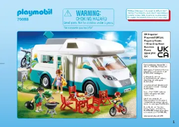 Manual de instruções Playmobil 70088 - Autocaravana Familiar (1)