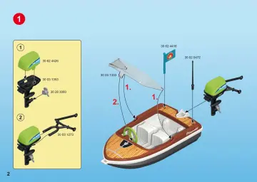 Bouwplannen Playmobil 70091 - Motorboot met funtubes (2)