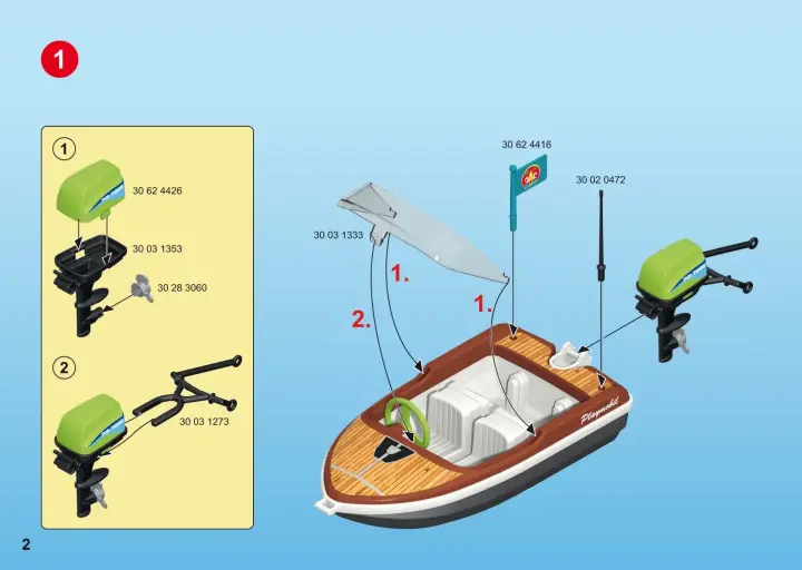 Manual de instruções Playmobil 70091 - Barco com 2 Boias de Tração (2)
