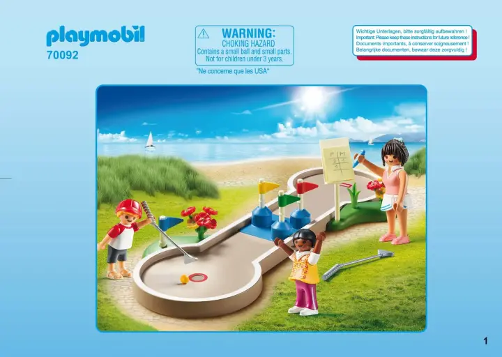 Οδηγίες συναρμολόγησης Playmobil 70092 - Μίνι Γκόλφ (1)