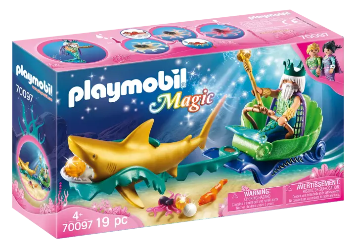 Playmobil 70097 - Βασιλιάς της Θάλασσας με άμαξα καρχαρία - BOX