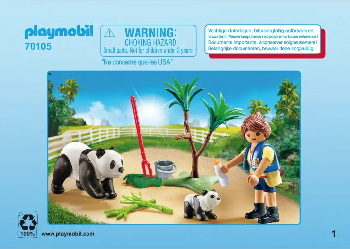Οδηγίες συναρμολόγησης Playmobil 70105 - Βαλιτσάκι Φροντίζοντας τα πάντα (1)