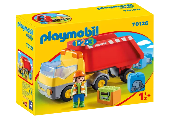 Playmobil 70126 - Ανατρεπόμενο Φορτηγό με εργάτη - BOX