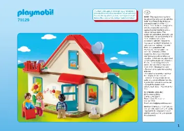 Összeszerelési útmutatók Playmobil 70129 - 1.2.3 Családi otthon (1)