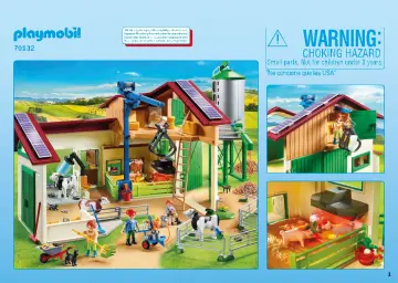 Οδηγίες συναρμολόγησης Playmobil 70132 - Μεγάλη Φάρμα με ζώα και σιλό (1)