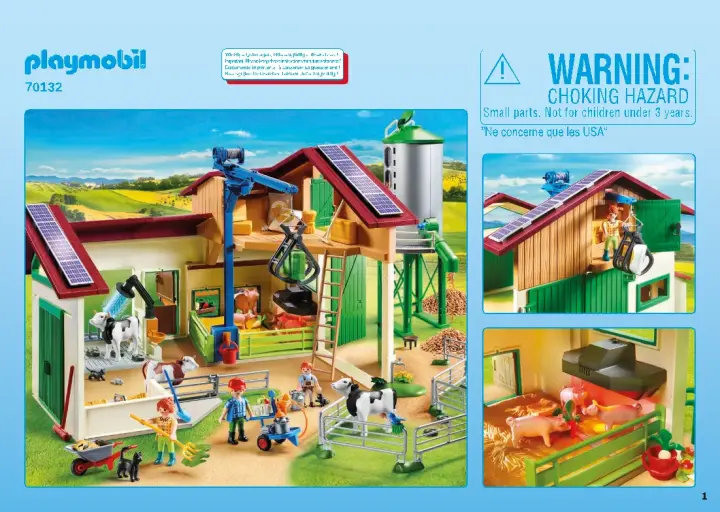Οδηγίες συναρμολόγησης Playmobil 70132 - Μεγάλη Φάρμα με ζώα και σιλό (1)