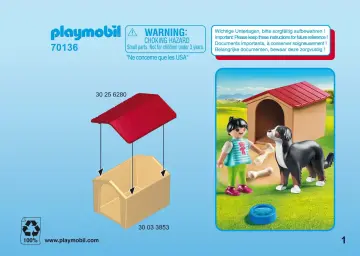 Οδηγίες συναρμολόγησης Playmobil 70136 - Παιδάκι με σκύλο (1)