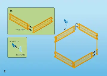 Οδηγίες συναρμολόγησης Playmobil 70137 - Περιφραγμένος χώρος με μικρά ζωάκια (2)
