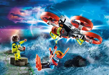 Playmobil 70143 - Redding op zee: reddingsduiker met reddingsdrone