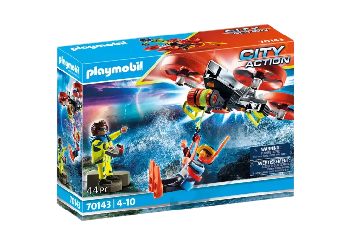 Playmobil 70143 - Drone di salvataggio della Guardia Costiera - BOX