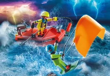 Playmobil 70144 - Redding op zee: kitesurfersredding met boot