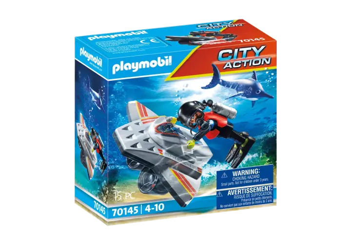 Playmobil 70145 - Επιχείρηση διάσωσης με καταδυτικό scooter - BOX