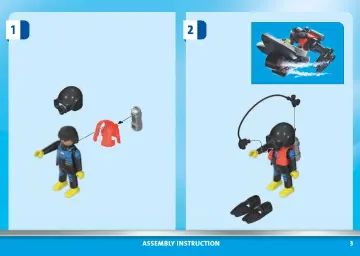 Bygganvisningar Playmobil 70145 - Sjönöd: Undervattensscooter i räddningsinsats (3)