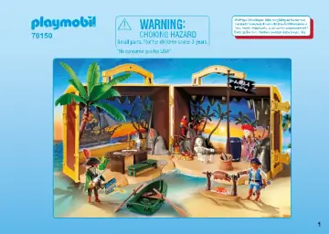 Manuales de instrucciones Playmobil 70150 - Isla Pirata Maletín (1)