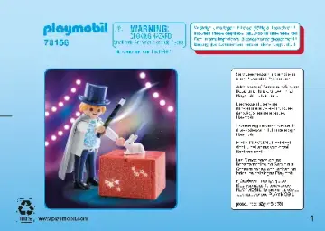 Οδηγίες συναρμολόγησης Playmobil 70156 - Ταχυδακτυλουργός (1)