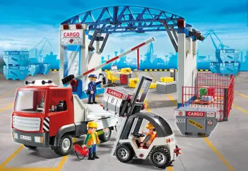 Playmobil 70169 - Cargo hall with transport vehicles