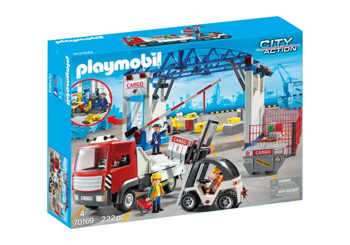 Playmobil 70169 - Cargo hall with transport vehicles - BOX