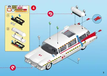 Istruzioni di montaggio Playmobil 70170 - Ghostbusters™ Ecto-1A (5)