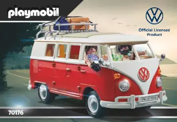 Bygganvisningar Playmobil 70176 - Volkswagen T1 Folkabuss (1)