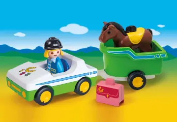 Playmobil 70181 - Auto con trasporto cavalli 1.2.3