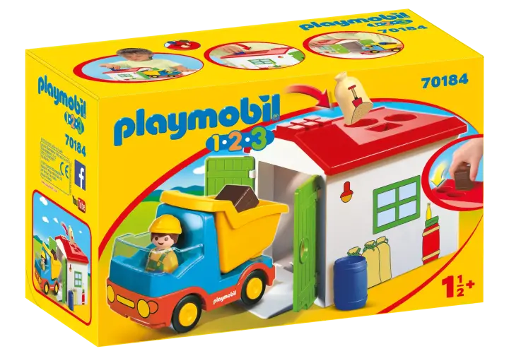 Playmobil 70184 - 1.2.3 Camião com Garagem - BOX