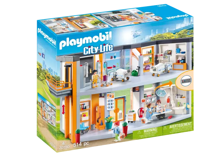 Playmobil 70190 - Groot ziekenhuis met inrichting - BOX