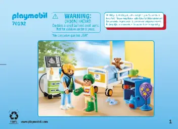 Bouwplannen Playmobil 70192 - Kinderziekenhuiskamer (1)