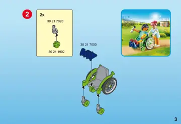 Bouwplannen Playmobil 70193 - Patient in rolstoel (3)