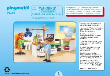 Bauanleitungen Playmobil 70197 - Beim Facharzt: Augenarzt (1)