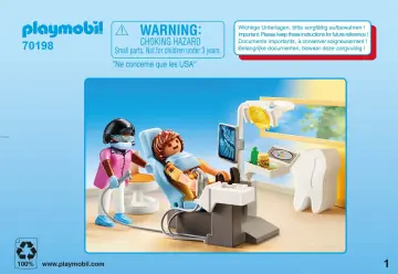 Bauanleitungen Playmobil 70198 - Beim Facharzt: Zahnarzt (1)